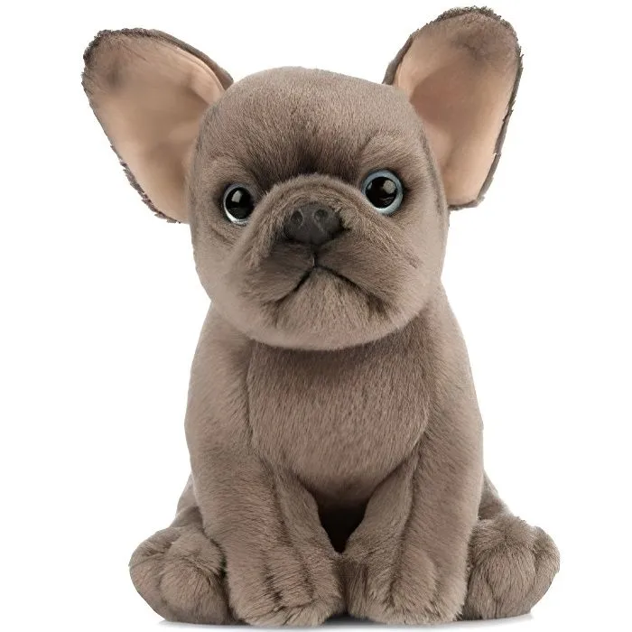 Peluche Living Nature - Chiot bouledogue français en peluche (16 cm) AN437-0