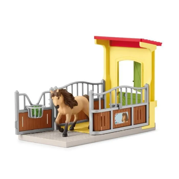 Box avec Poney Icelandais - Extension Ferme Educative, Coffret schleich avec 1 box et 1 figurine poney, pour enfants dès 3 ans --2