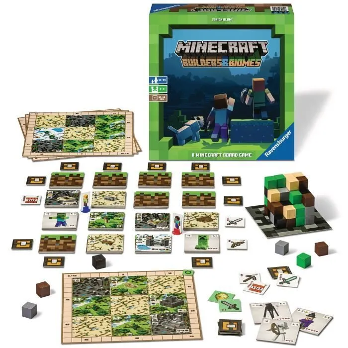 Minecraft Builders & Biomes, Jeu Société, Issu Du Vidéo Multilingue (français Inclus), Ravensburger, 26132-1