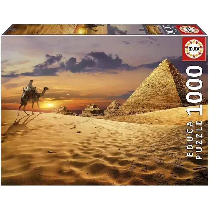 Puzzle 1000 pièces CHAMEAU DANS LE DÉSERT - EDUCA - Animaux - Intérieur-0