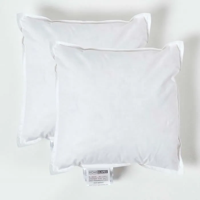 Coussin de garnissage en plumes de canard et coton, Coussin à recouvrir 30x30 cm - Lot de 2-0