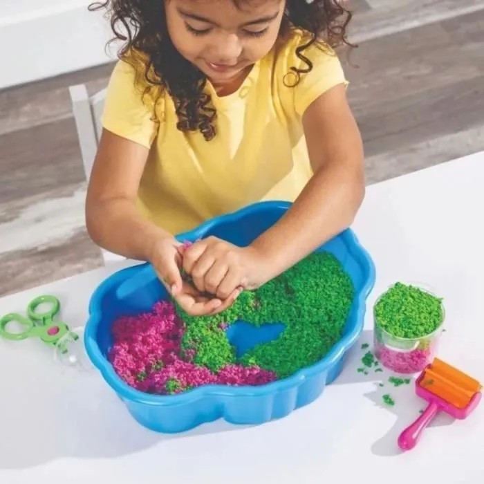 Bac sensoriel - Playfoam - Station Sensorielle Pluffle - 2 couleurs - 3 outils - Motricité fine-2