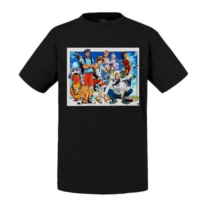 T-shirt Enfant Noir One Piece Alabasta Arc Kalu Super Colvert Princesse Vivi-0