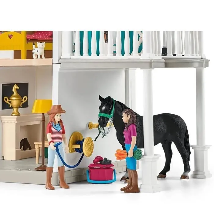 Grand Centre Équestre de Lakeside pour chevaux schleich, Coffret figurines schleich avec 192 éléments inclus dont 2 chevaux, Écurie-5