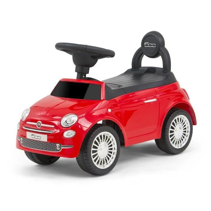 Voiture promeneur pousseur COIL - FIAT 500 - Rouge - Pour enfant de 12 mois à 3 ans-0