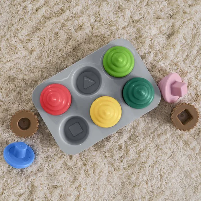 Bright starts - 12499-3-W11 - , Sort - Sweet Cupcakes, jouet trieur de formes et de couleurs pour les bebes de 3 mois et plus-2