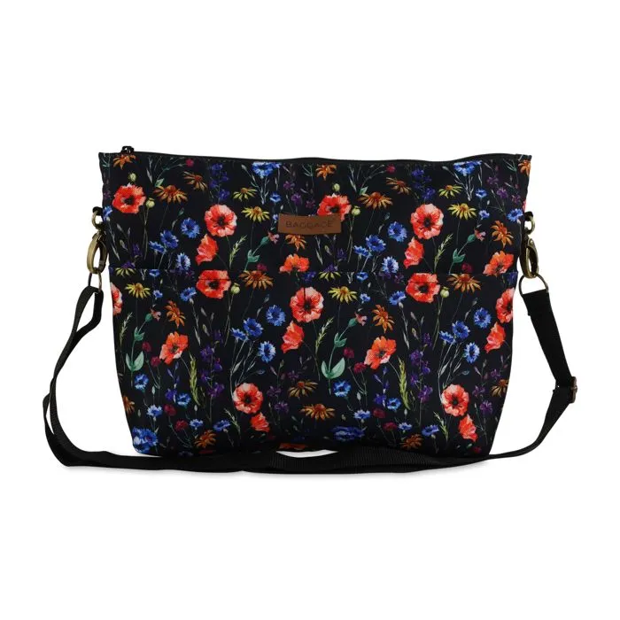 Organisateur de poussette Coquelicots - sac à langer pour poussette ou sac de poussette-0