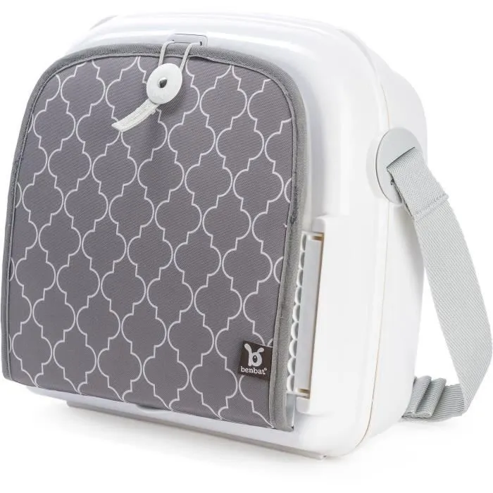 Réhausseur bébé pour table à manger - BENBAT - Portable et lavable - Facile à plier - Harnais de sécurité réglable - Gris-4