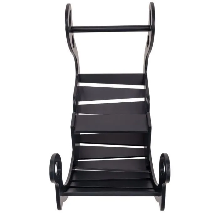 KiddyMoon Bascule Pour Enfants Rocker Bébé Balancelle, Noir-2
