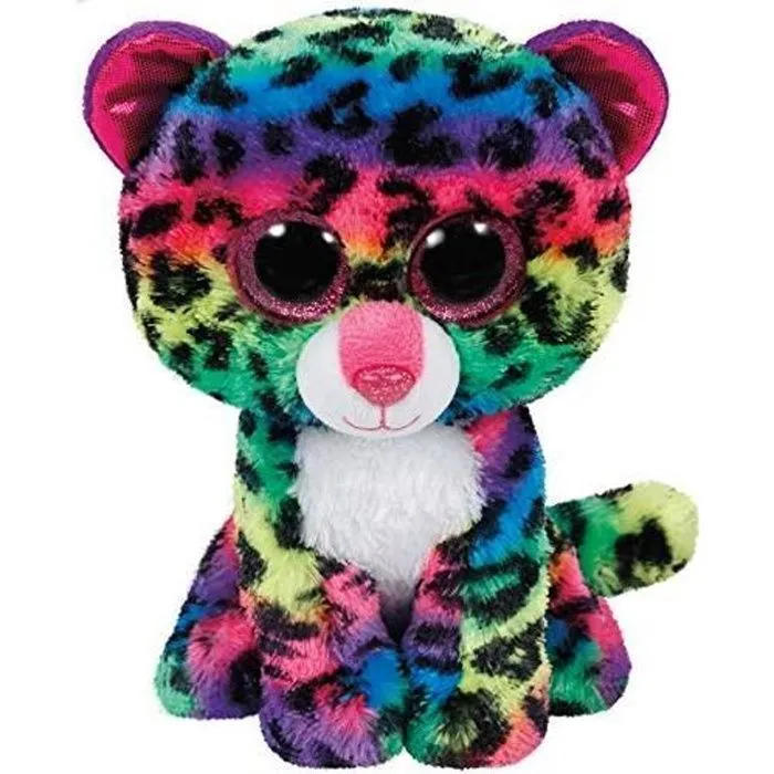 Peluche - TY - Beanie Boo's - Dotty Le Léopard - Blanc - 15 cm-0