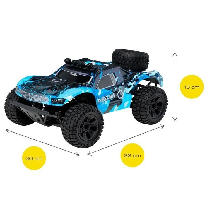 OVERMAX Hooligan Grande voiture télécommandée rapide, échelle 1:10, vitesse 50 km/h, portée 100 mètres, transmission 4x4, 40 min-5