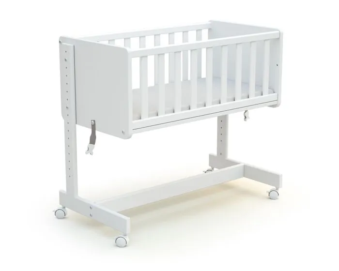 Berceau Cododo CONFORT - AT4 - Blanc - Transformable - Matelas inclus - Hauteur réglable-0