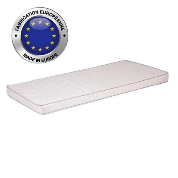 Ensemble Lit Superposé Caravane Blanc 90x190 + 2 Matelas Enfants 90x190 - Laïba Kids-3