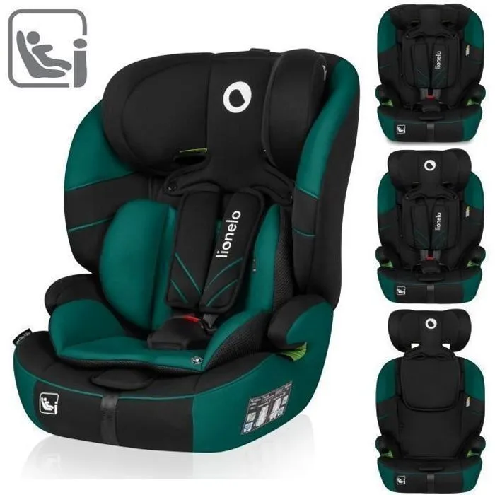 Siège auto évolutif LIONELO Levi One i-Size - 76-150 cm - Groupe 1/2/3 - Vert-0