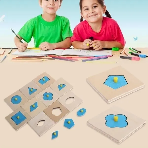 Puzzle formes géométriques à reconstituer - Montessori - Enfant - Moins de 100 pièces-1