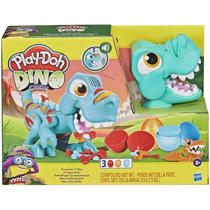 Jouet Play-Doh Dino Crew Croque Dino avec bruits de dinosaure et 3 oeufs de pâte à modeler - à partir de 3 ans-0
