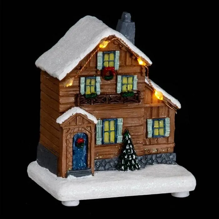 Village de Noël - Feeric - Chalet lumineux - 4 LED - Fonctionne à piles - Intérieur-2