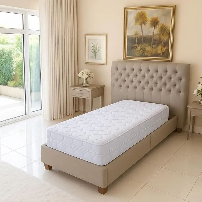 Lot 2 Matelas 70x190 cm epaisseur 20 cm Ferme pour Sommier Articul - Mousse Indformable 2 Protges Matelas 70x190 2 Oreillers Mmoire-0