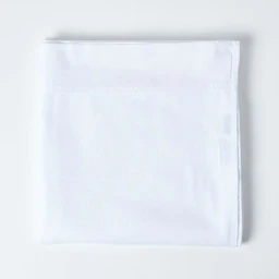Drap plat en lin lavé Blanc – 178 x 255 cm-1