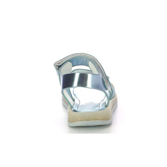 MOD 8 Sandales Liboo Bleu clair glitter fleurs-2