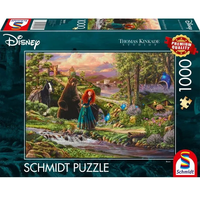 Puzzle 1000 pièces - SCHMIDT - Disney Brave - Merida - Multicolore - Qualité supérieure-0