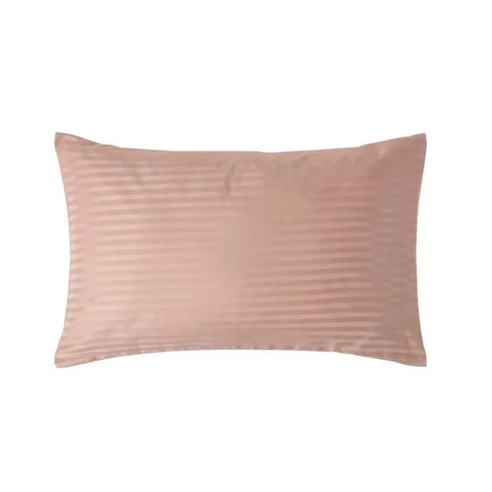 Taie d'oreiller - Coton - 50 x 75 cm - Satin de coton - Rayures - Hypoallergénique-0
