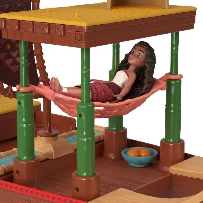 MATTEL Disney Vaiana 2 - La pirogue de Vaïana + 1 poupée Vaiana + HeiHei le poulet JBT78-7