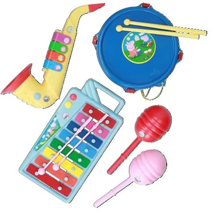 Ensemble musique - REIG - 2324 - Xylophone 8 notes - Tambour - Saxophone et Maracas-1