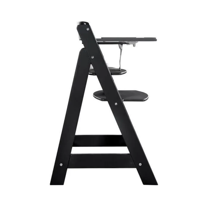 ROBA Plateau de Chaise Haute Sit Up Flex - avec Rebords Élevés - Installation et Nettoyage Facile - Bois Laqué Noir-2