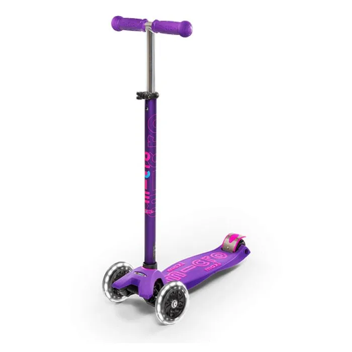 Trottinette - Micro - Maxi Micro Deluxe LED - 3 roues - Guidon réglable - Lumières LED intégrées-0