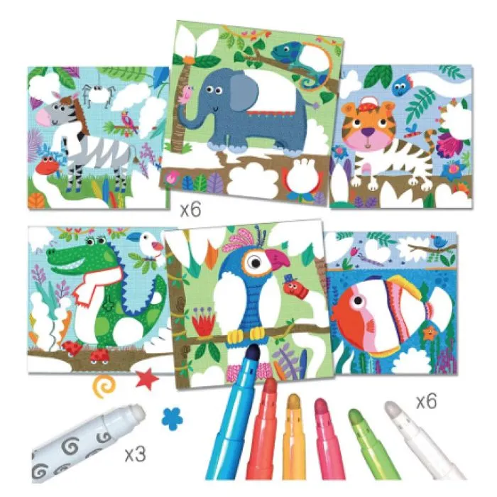 Coloriage magique - Crealign - Animocolo - Multicolore - Feutres magiques - Pour enfants à partir de 3 ans-1