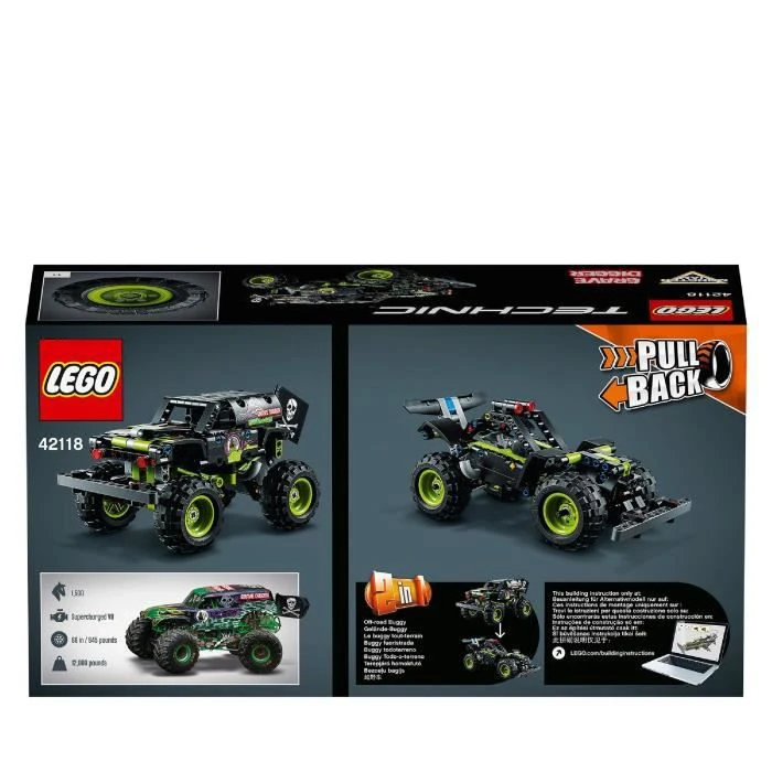 LEGO® Technic 42118 Monster Jam Grave Digger, Jouet Truck, Buggy, Cascade Voiture, 7 Ans-4