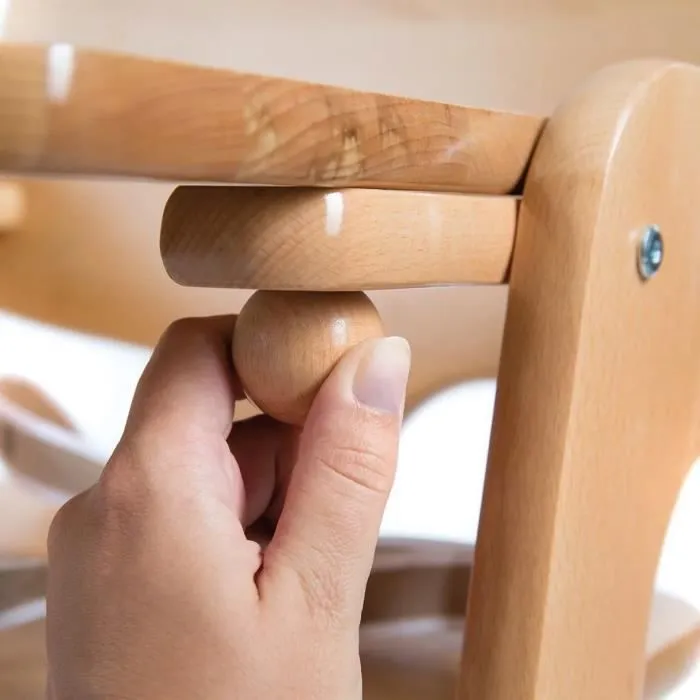 Chaise haute évolutive en bois massif - ROBA - Kid Up - Poids jusqu'à 15 kg - Mixte - Marron - Bois naturel-2