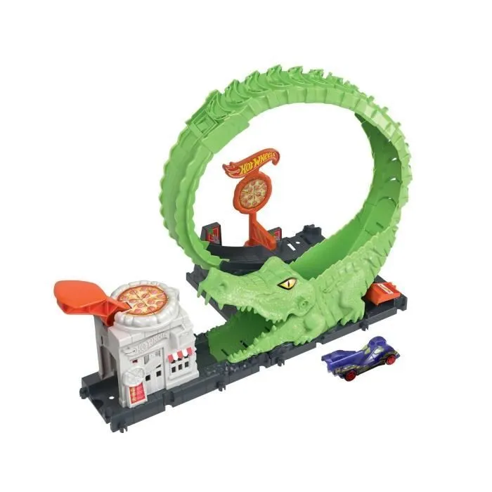Voiture - Hot Wheels - Looping Attaque de l’Alligator - 1 voiture incluse - Multicolore - 3 ans-0