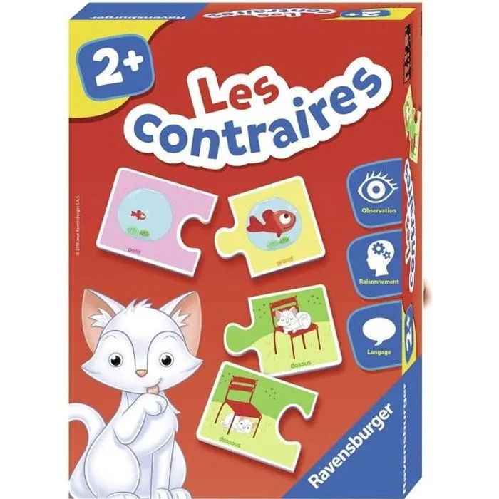 Les contraires - Jeu éducatif - Découvertes des contraires - Ravensburger - Dès 2 ans-0