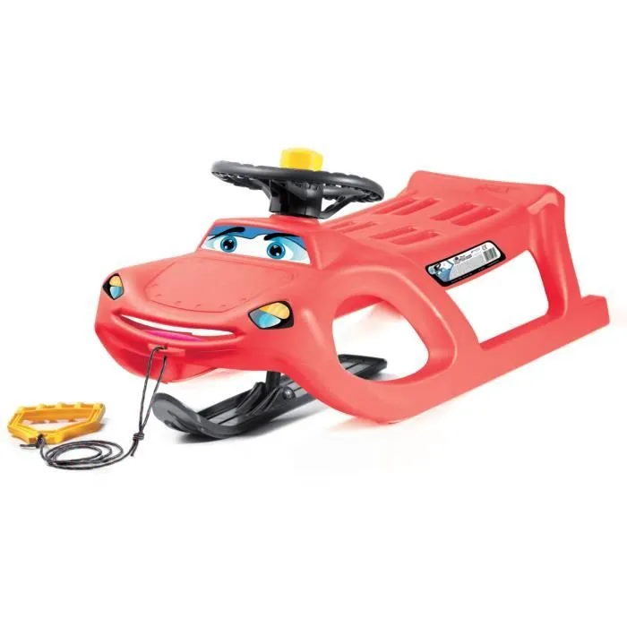 Prosperplast Luge voiture rouge avec un volant Zigi-Zet Control-0
