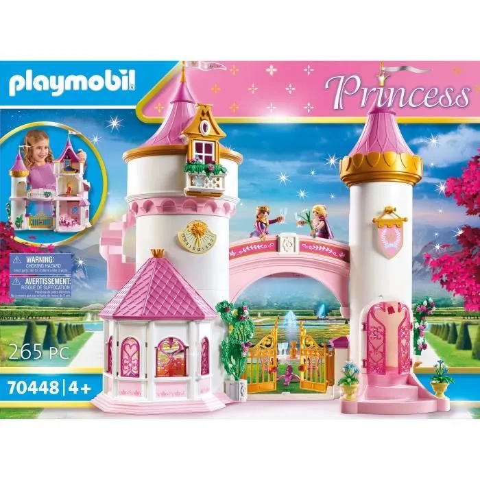 PLAYMOBIL 70448 Palais de princesse, 265 pièces, 2 personnages inclus, Dès 4 ans-7