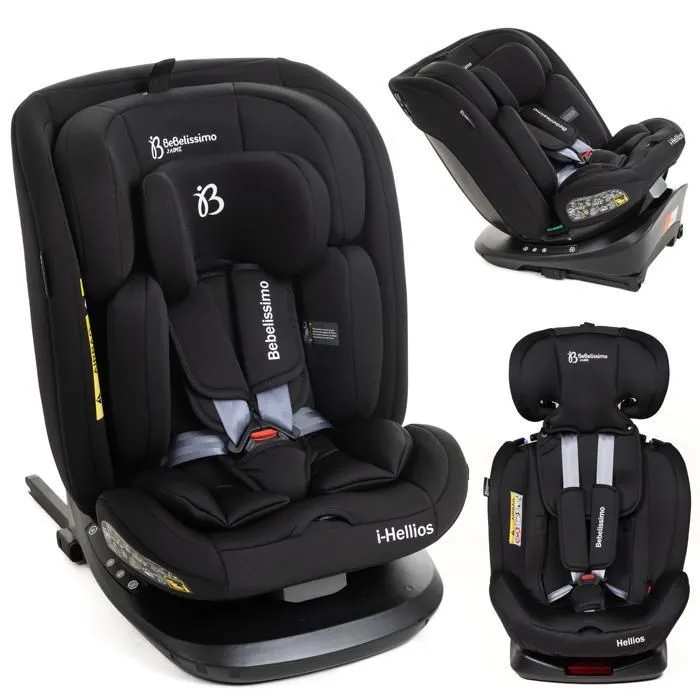 BEBELISSIMO - Siège auto Isofix - pivotant 360 ° -  40-150cm - (0-36kg) - Hellios - noir - R129 i-size-0