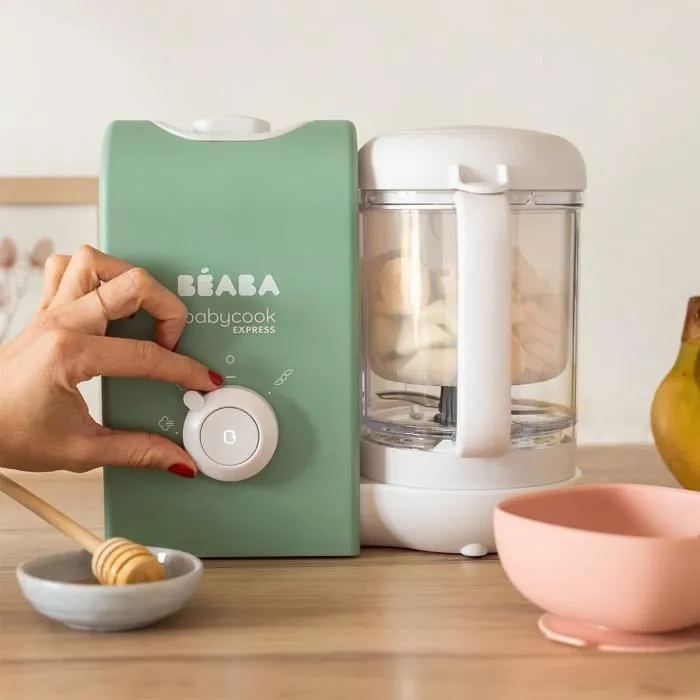 BEABA, Babycook express, robot bébé, 4 en 1 mixeur-cuiseur, vert sauge-5