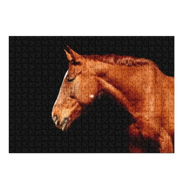 Puzzle Classique 500 pièces - FABULOUS - Cheval Pur-Sang Couleur Baie Marron - Adulte - Intérieur-1