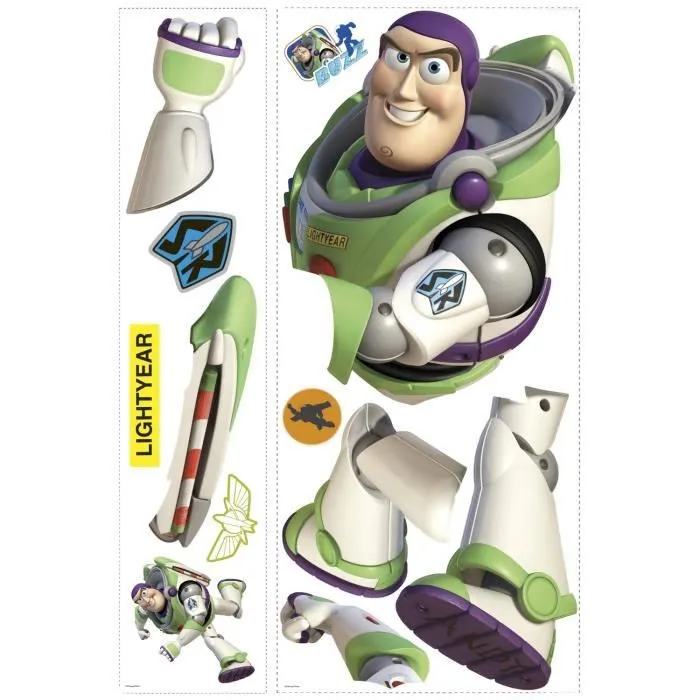 TOY STORY -BUZ L'ECLAIR - 12 stickers - 70 x 96.5 Assemblés - Brille dans le Noir-1