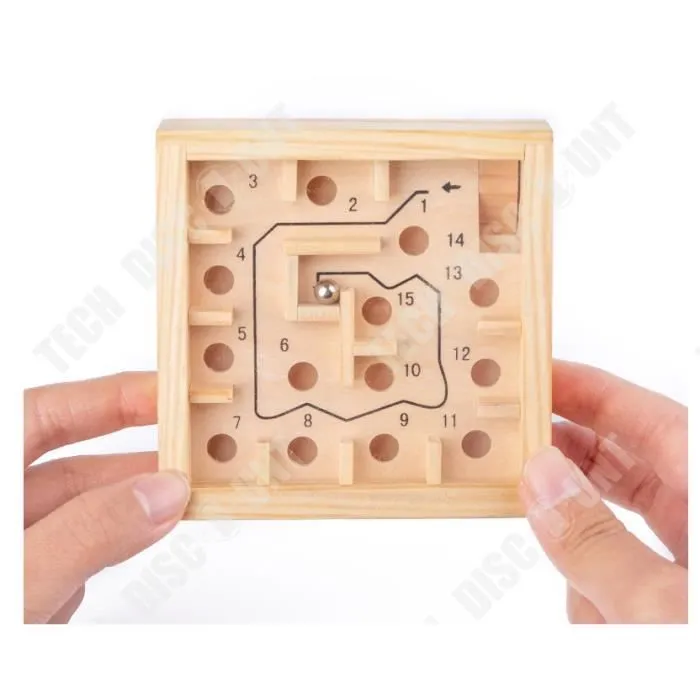 TD® Jeu de société jouet en bois jeu de balle intelligence piste balle main labyrinthe-3