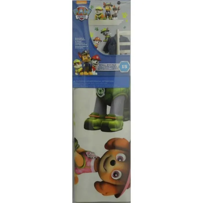 Stickers muraux - ROOM MATES - Pat' Patrouille Jungle - Vinyle - Vert - Noir - Enfant-2