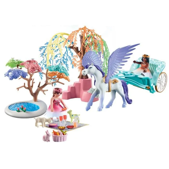 PLAYMOBIL - 71246 - Princesses - Calèche et cheval ailé - 101 pièces - Magic-0