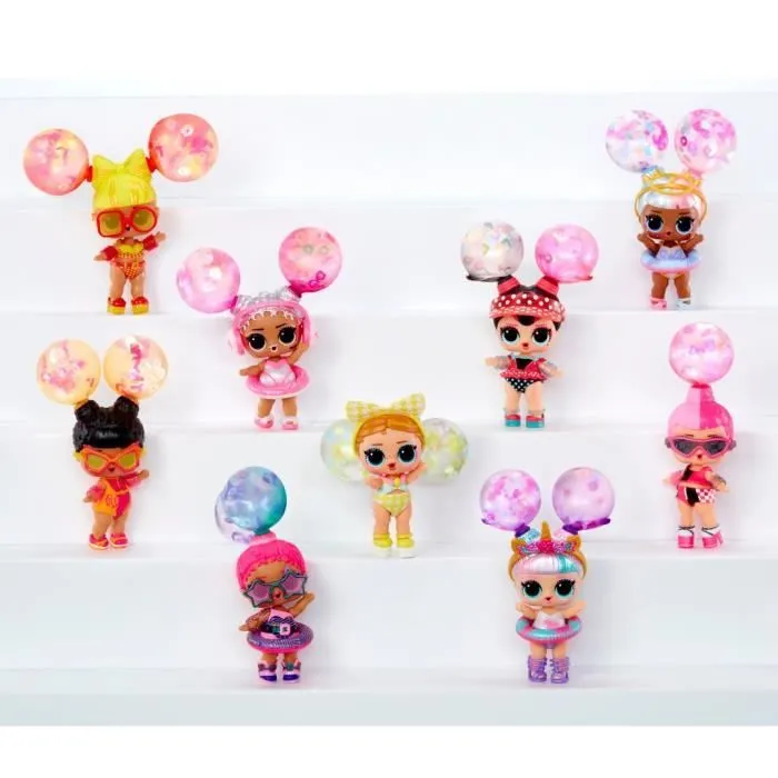 L.O.L. Surprise Water Balloon - Mini poupée 7,5cm - Coiffure ballon d'eau avec paillettes - 3 paires de ballons incluses-4