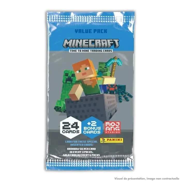 Carte à collectionner - PANINI - Minecraft - Multicolore - Bleu - Enfant-0
