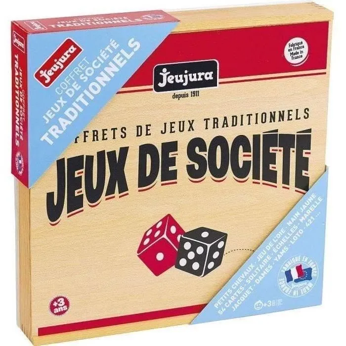 JEUJURA Coffret de Jeux de société traditionnels - Coffret en bois-2