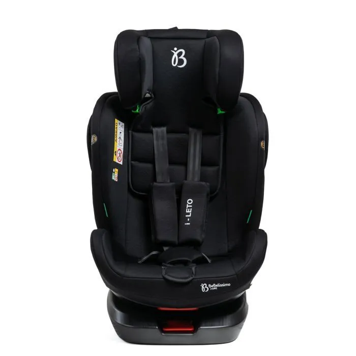 BEBELISSIMO - Siège auto Isofix - pivotant 360 ° - 40-150cm - 0-36kg - i-size - Leto - noir - protections latérales-3