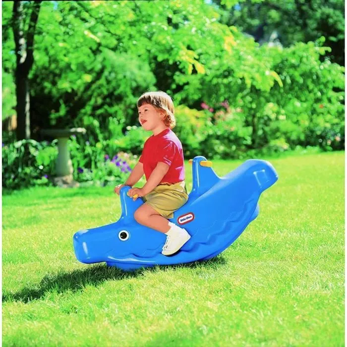 Little Tikes - Baleine Double à Bascule Bleue - Convient pour 1, 2 ou 3 enfants-3