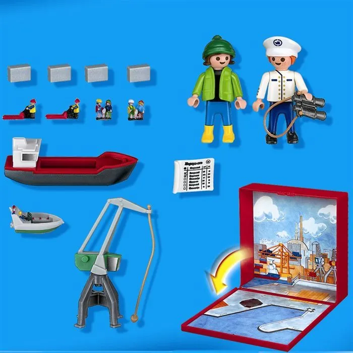 Playmobil Micro monde Port - PLAYMOBIL - Collection Micro monde - Mixte - Plusieurs pièces et accessoires inclus-2